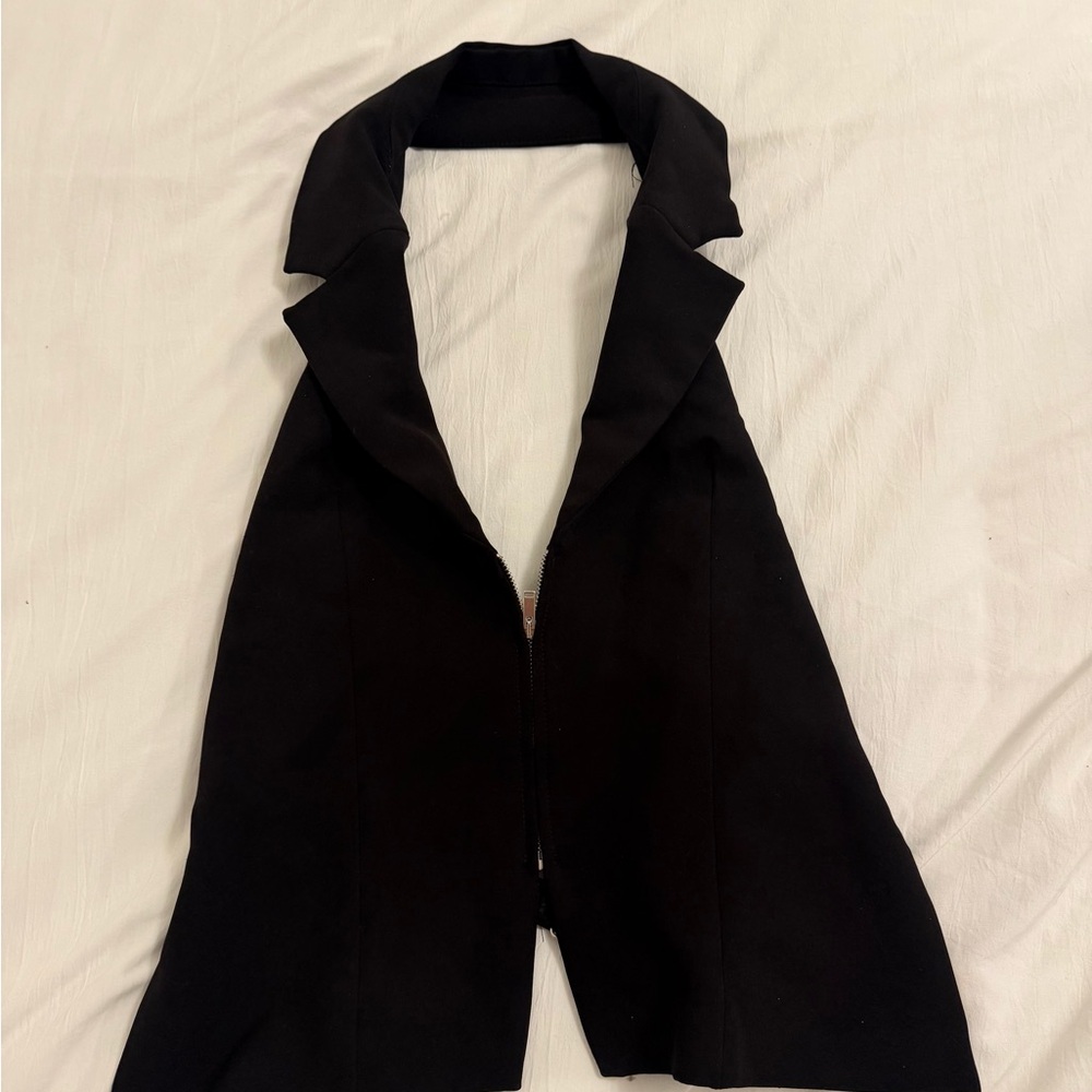 Zara Black Sleeveless Blazer Vest